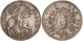 Sachsen-Kurlinie ab 1547 (Albertiner)
Johann Georg I. (1611-) 1615-1656 Silbermedaille o.J. (vermutlich 1624) (Herbart von Lünen) Geharnischter Kurfü...