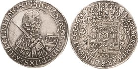 Sachsen-Kurlinie ab 1547 (Albertiner)
Johann Georg II. 1656-1680 Taler 1662, CR-Dresden Erbländischer Taler C/K 388 Schnee 909 Davenport 7617 Kl. Fei...