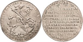 Sachsen-Kurlinie ab 1547 (Albertiner)
Johann Georg II. 1656-1680 Taler 1678, o. Mzz.-Dresden Verleihung des Hosenbandordens und auf das St. Georgenfe...