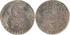 Sachsen-Kurlinie ab 1547 (Albertiner)
Johann Georg IV. 1691-1694 Taler 1692, IK-Dresden Hüftbild mit geschultertem Kurschwert nach rechts / Zehnfach ...