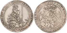 Sachsen-Kurlinie ab 1547 (Albertiner)
Friedrich August I., der Starke 1694-1733 1/4 Taler 1695, IK-Dresden Kahnt 148 Kohl 375 Seltenes und attraktive...