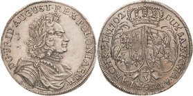 Sachsen-Kurlinie ab 1547 (Albertiner)
Friedrich August I., der Starke 1694-1733 2/3 Taler 1702, ILH-Dresden Kahnt 119 Davenport 819 Kohl 354 Prachtex...