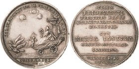 Sachsen-Kurlinie ab 1547 (Albertiner)
Friedrich August I., der Starke 1694-1733 Silbermedaille 1719. Einzug der österreichischen Prinzessin in Dresde...