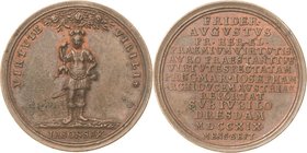 Sachsen-Kurlinie ab 1547 (Albertiner)
Friedrich August I., der Starke 1694-1733 Bronzemedaille 1719 (Christian Wermuth) Vermählung des Kurprinzen mit...