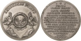 Sachsen-Kurlinie ab 1547 (Albertiner)
Friedrich August I., der Starke 1694-1733 Zinnmedaille 1721 (Christian Wermuth) Zwei auf Felsen stehende Adler ...