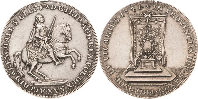 Sachsen-Kurlinie ab 1547 (Albertiner)
Friedrich August II. 1733-1763 Taler (Kur...