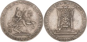 Sachsen-Kurlinie ab 1547 (Albertiner)
Friedrich August II. 1733-1763 2/3 Taler 1741, o.Mzz.-Dresden Vikariat Kahnt 640 Kohl 521 Kopicki 11531 (R3) Fa...
