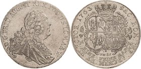 Sachsen-Kurlinie ab 1547 (Albertiner)
Friedrich August II. 1733-1763 Taler 1763, FWôF-Dresden Ohne Signatur. Laubrand Kahnt 541 b Schnee 1047 Davenpo...