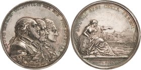 Sachsen-Kurlinie ab 1547 (Albertiner)
Friedrich August III. 1763-1806 Silbermedaille 1791 (K.W. Höckner) Frieden von Pillnitz mit Leopold II. von Öst...