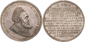 Sachsen-Kurlinie ab 1547 (Albertiner)
Friedrich August III. 1763-1806 Silbermedaille 1802 (G.J. Krüger) 300-Jahrfeier der Universität Wittenberg. Geh...