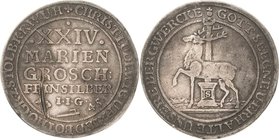 Stolberg-Roßla und Stolberg-Stolberg
Christoph Ludwig und Friedrich Botho 1739-1761 24 Mariengroschen 1745, IIG-Stolberg Ausbeute. Feinsilber Frieder...