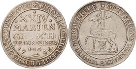 Stolberg-Roßla und Stolberg-Stolberg
Christoph Ludwig und Friedrich Botho 1739-1761 24 Mariengroschen 1746, IIG-Stolberg Ausbeute. Feinsilber Frieder...