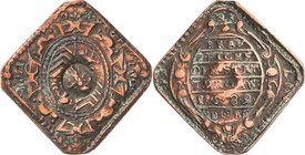 Torgau
 Cu-Brauzeichen 1589. Brauzeichen der Stadt Torgau. Wappenschild, am Rand GH, IH, NT, MI / 6 Zeilen Schrift in Kartusche. 38,5 x 38 mm, 10,99 ...