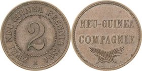 Deutsch-Neuguinea
 2 Neu-Guinea Pfennig 1894 A Jaeger 702 Vorzüglich