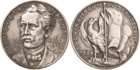 Medaillen
 Silbermedaille o.J. (1935) (K. Goetz) Dr. Gustav Nachtigal und die Besitznahme von Togo, Kamerun und Lüderitzland. Brustbild halblinks / A...