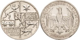 Gedenkausgaben
 3 Reichsmark 1927 A Marburg Jaeger 330 Vorzüglich-prägefrisch