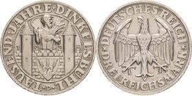 Gedenkausgaben
 3 Reichsmark 1928 D Dinkelsbühl Jaeger 334 Vorzüglich-prägefrisch