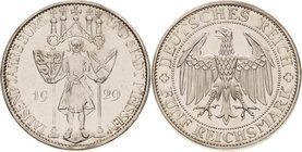 Gedenkausgaben
 5 Reichsmark 1929 E Meißen Jaeger 339 Berieben, Polierte Platte-
