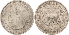 Gedenkausgaben
 3 Reichsmark 1931 A Magdeburg Jaeger 347 Fast Stempelglanz