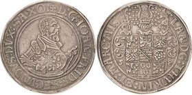 Sammlung Theobald Seitz - Sachsen-Weimar Sachsen-Ernestiner-Gesamthaus 1547-1573
Johann Friedrich II. 1557-1565 Taler 1558, befußtes Kreuz-Saalfeld G...