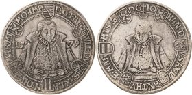 Sammlung Theobald Seitz - Sachsen-Weimar Sachsen-Alt-Weimar 1572-1603
Friedrich Wilhelm und Johann 1573-1602 Breiter 1/2 Taler 1579, B mit Eichel-Saa...