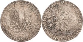 Sammlung Theobald Seitz - Sachsen-Weimar Sachsen-Alt-Weimar 1572-1603
Friedrich Wilhelm und Johann 1573-1602 Dicker Doppeltaler 1592, B mit Eichel-Sa...