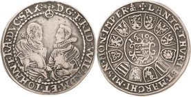 Sammlung Theobald Seitz - Sachsen-Weimar Sachsen-Alt-Weimar 1572-1603
Friedrich Wilhelm und Johann 1573-1602 1/2 Taler 1600, B mit Eichel-Saalfeld Be...