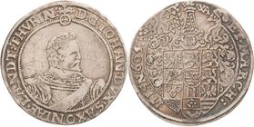 Sammlung Theobald Seitz - Sachsen-Weimar Sachsen-Mittel-Weimar 1603-1640
Johann 1602-1605 1/2 Taler 1605, WA-Saalfeld Geharnischtes Brustbild nach re...