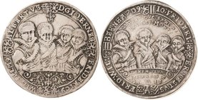 Sammlung Theobald Seitz - Sachsen-Weimar Sachsen-Mittel-Weimar 1603-1640
Johann Ernst und seine 7 Brüder 1605-1619 Taler 1613, WA-Saalfeld Typ 2. 4 H...
