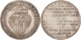 Sammlung Theobald Seitz - Sachsen-Weimar Sachsen-Mittel-Weimar 1603-1640
Johann Ernst und seine 7 Brüder 1605-1619 Taler 1617, WA-Saalfeld Auf den To...