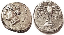 AMISOS, Ar Siglos or Drachm, 435-370 BC, Tyche head l./ Owl, H-Gamma-H under wings, sim. S3633 (£160); VF-EF, obv somewhat off-ctr but head virtually ...