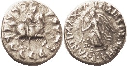BAKTRIA, Antimachos I, 171-160 BC, Drachm, Nike adv l./ King on horse r, S7546; ...