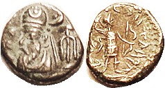Phraates, Æ Drachm, GIC-5899, Bust l./Artemis stg r, Nice VF, rev somewhat off-ctr, brown patina with green hjilighting, much above average. (A VF bro...