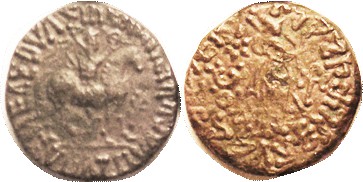 INDO- SKYTHIANS, Aspavarma, c.5-35 AD, Billon Tet, of Taxila, in the name of Aze...