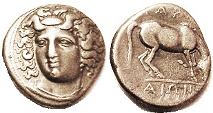 Drachm 350-325 BC, Nymph head 3/4 l./ horse rt, lgnd, S2120 (£175); Choice VF, g...
