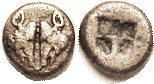 LESBOS, 1/10 Stater, 2 boar's heads face-to-face/4-part incuse square, S3488 (£1...