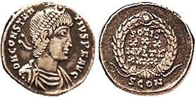 Siliqua, VOTIS XXX MVLTIS XXXX in wreath, SCON, VF+, well centered & struck, good two-toned metal, not clipped. (A GVF brought $470, CNG eAuc 10/10.)