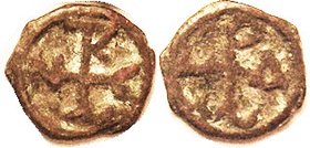 CONSTANTINE VII & Romanus I, Cherson cast Æ, S1772, Monogram/monogram, F-VF, centered, a little crude of course but both monograms quite clear; brown ...