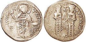 ANDRONICUS II & Michael IX, Ar Basilikon, S2402, Christ std/Andy & Mike stg; VF, centered, a little weak in places as usual, excellent metal with lt t...