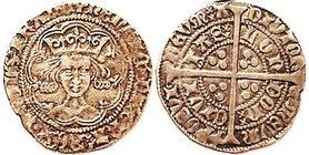 Henry VI, 1422-61, Ar Groat, S1835, London, mm. pierced cross, 31 mm; VF, some lgnds crude, nice strong face, good metal, medium tone. (A GVF brought ...