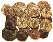 22 assorted later Roman, generally around F-VF, some typical minor problems, decent lot.