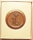 Israel Official Medal, Judaea Capta coin shown, rev a happier version of the scene, "Israel Liberated 1948," 45 mm bronze, Unc in original issue box. ...
