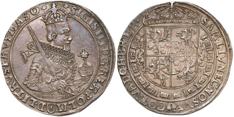Zygmunt III Waza, Talar Bydgoszcz 1630 II - wąski portret - PIĘKNY
 Okazowy egz...