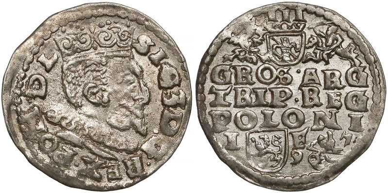 Zygmunt III Waza, Trojak Lublin 1597 - Koste - rzadkość (R7)
 Jeden z najrzadsz...
