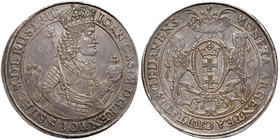 Jan II Kazimierz, DWUTALAR Gdańsk 1650 GR - pierwszy - RZADKOŚĆ R5