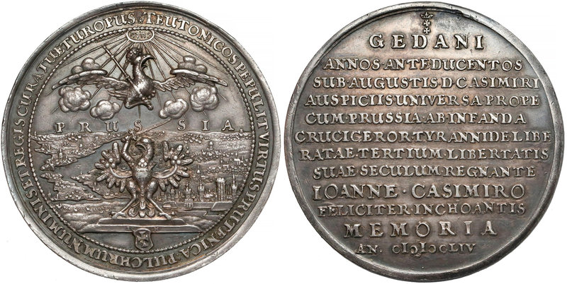 Jan II Kazimierz, Medal 200-lecie przyłączenia Prus do Polski 1654 r. (Höhn)
 B...