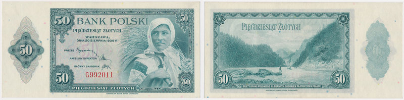 ABNCo, 50 złotych 1939 - G - seria spoza puli archiwalnej
 Bardzo atrakcyjny ko...