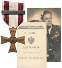 303. Dywizjon Myśliwski - Krzyż Walecznych z Legitymacją Witolda Łokuciewskiego i jego zdjęcie