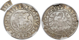 Zygmunt I Stary, Grosz Elbląg 1538 - RZADKI R5