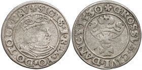 Zygmunt I Stary, Grosz Gdańsk 1530 - pierwszy - rzadki R3